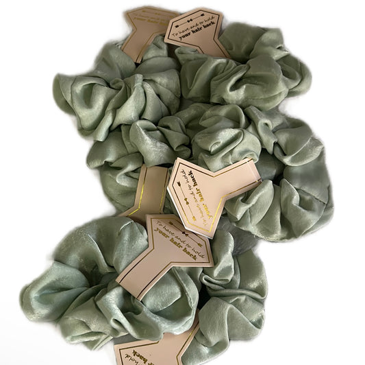 Mint Hair Scrunchies